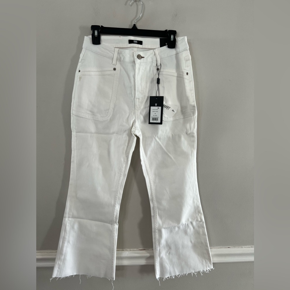 NEW FRYE BRIGHT WHITE JEANS WOMENS SIZE:28
